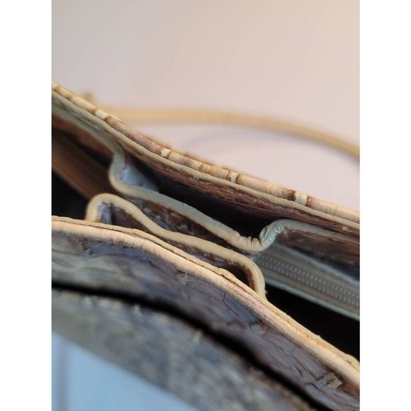 Brahmin Tan Croc-Embossed Shoulder Bag - Picture 14 of 16